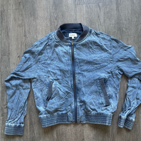 bohme Jackets & Blazers - Bohme Women's Denim Blue Bomber Jacket